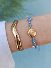 Wave bangle bracelet