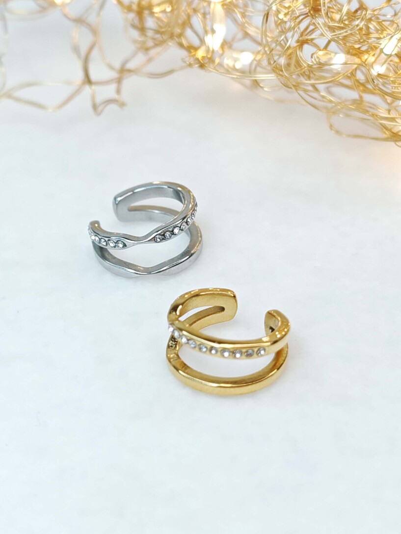 Sparkle gold ear cuff