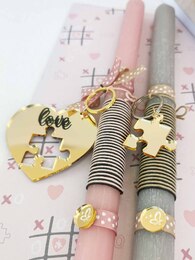 Love σετ Λαμπάδες ΔΙΑΘΕΣΙΜΕΣ ΜΟΝΟ ΜΕ ΠΛΑΚΕ ΚΕΡΙΑ