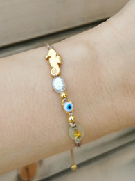 Monogram seahorse bracelet