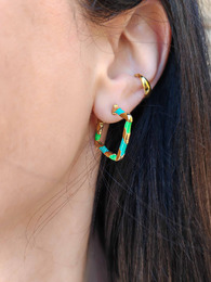 Braids stainless steel earrings