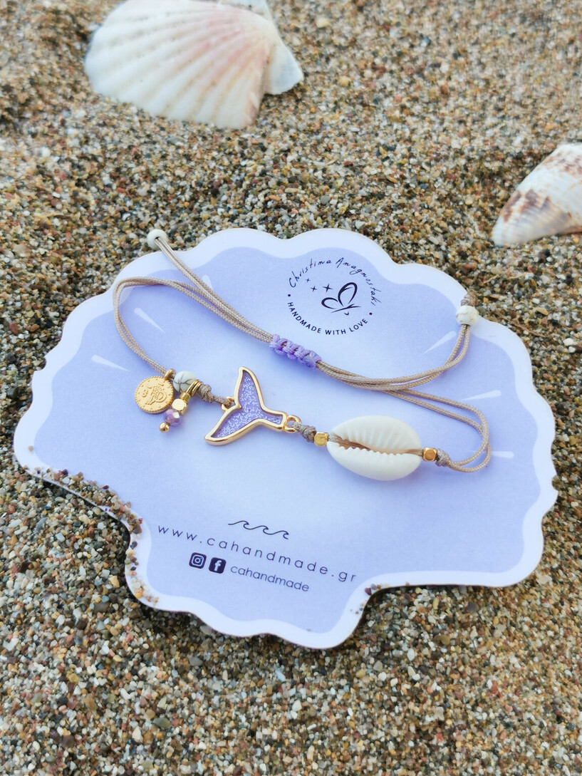 Purple mermaid bracelet
