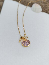 Purple shell necklace