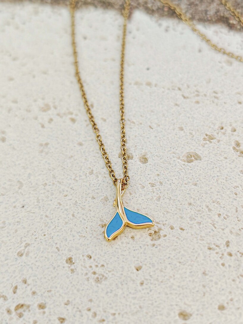 Blue mermaid necklace 