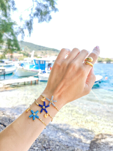 Starfish macrame bracelet