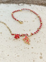 Coral anklet 