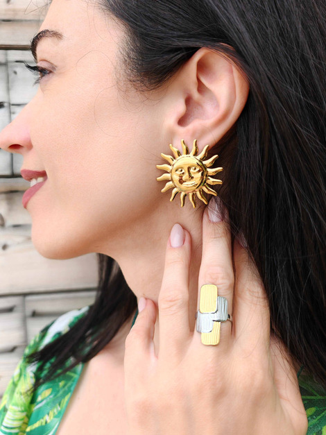 Sol stainless steel earrings