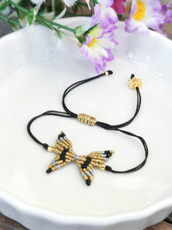 Butterfly macrame bracelet