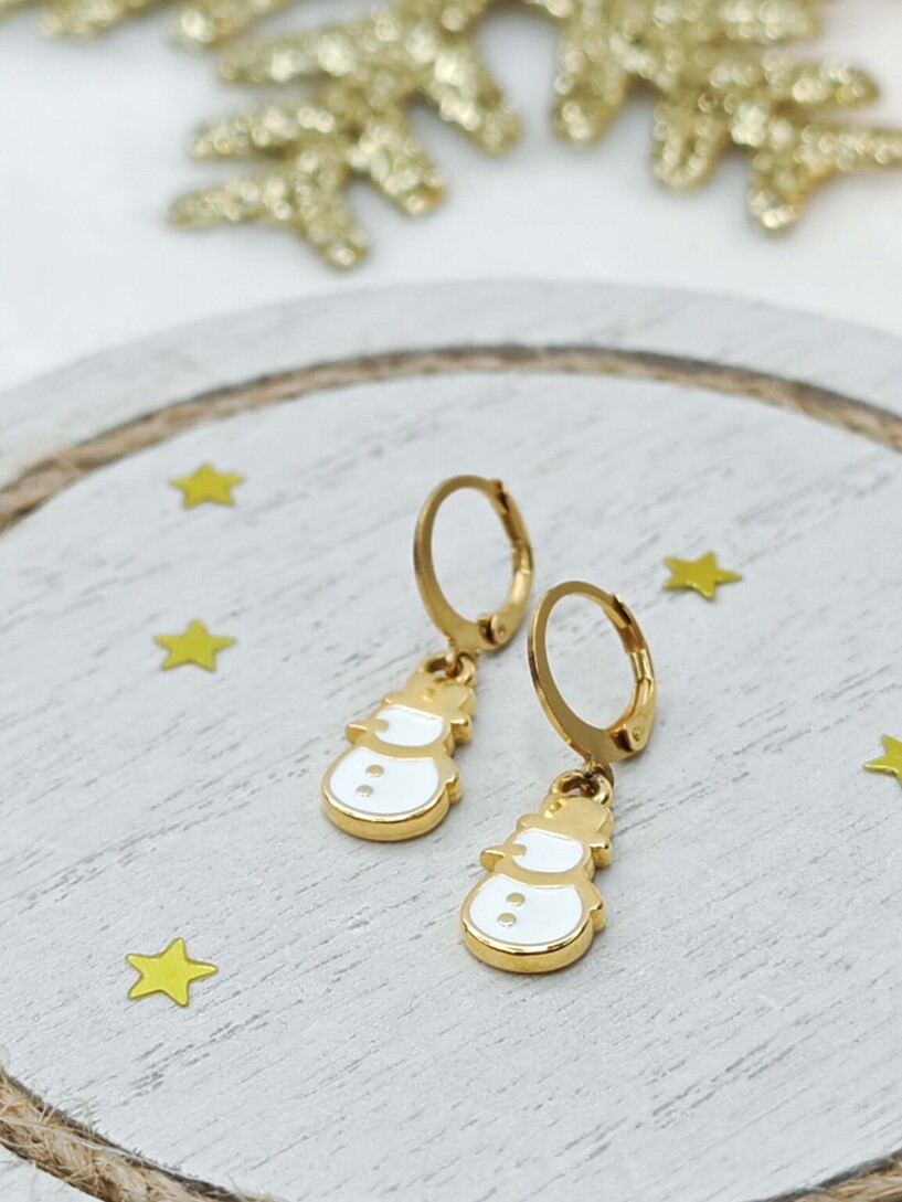 Snowman earrings