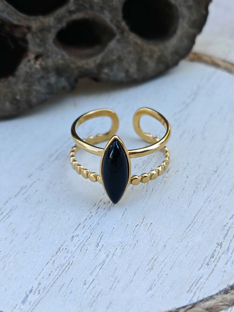 Rocky stainless steel ring