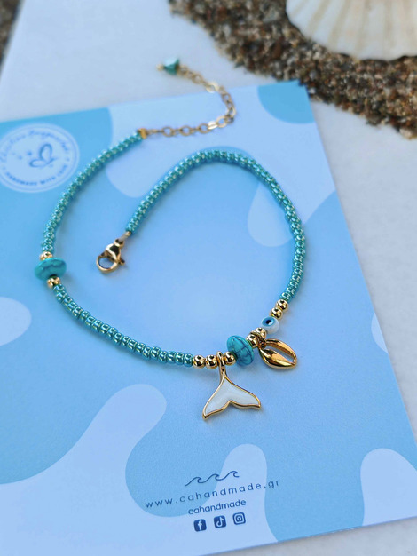 White mermaid anklet