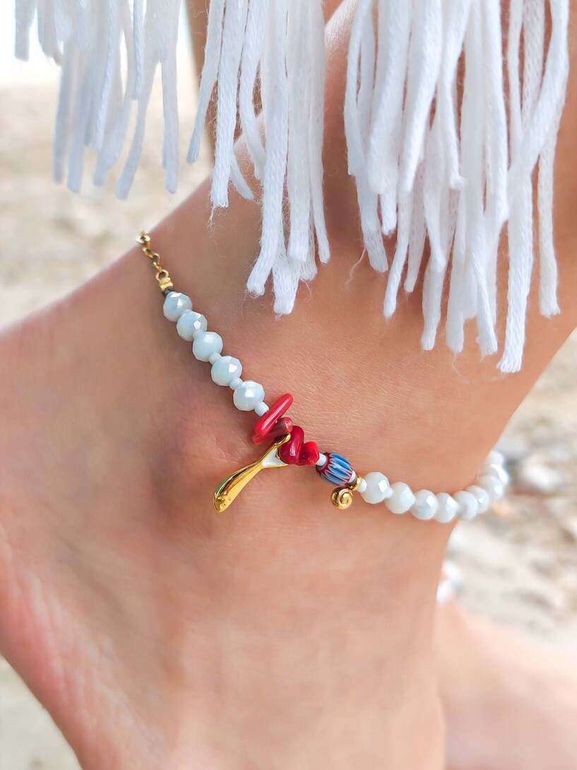 White fish anklet 