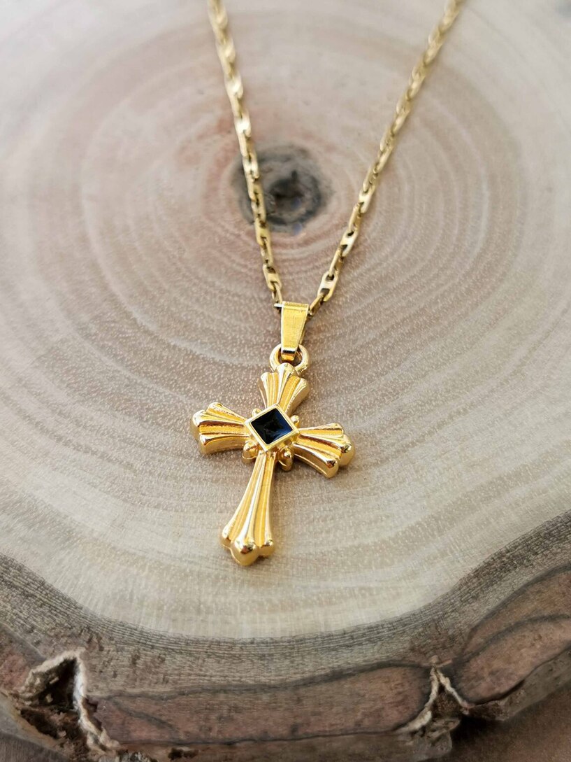 Black Cross necklace