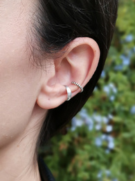 Simplicity in silver ear cuff