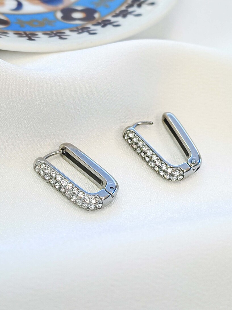 Square shinny earrings 