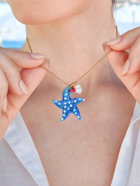 Murano starfish necklace 