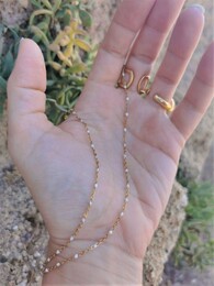 White rosario necklace