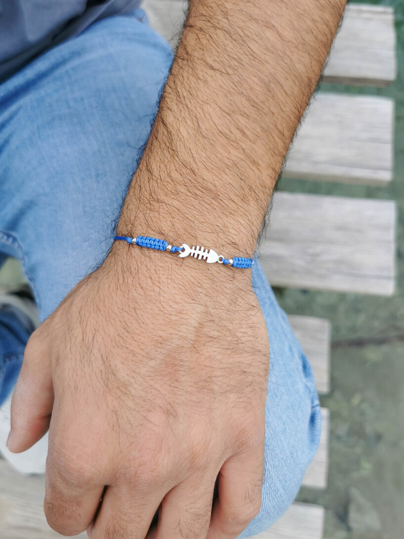 Fishbone men bracelet