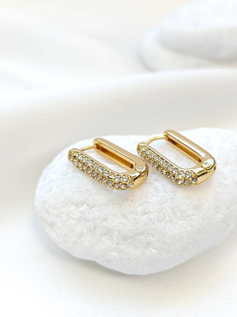 Square shinny earrings 