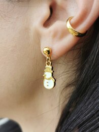 Snowman earrings