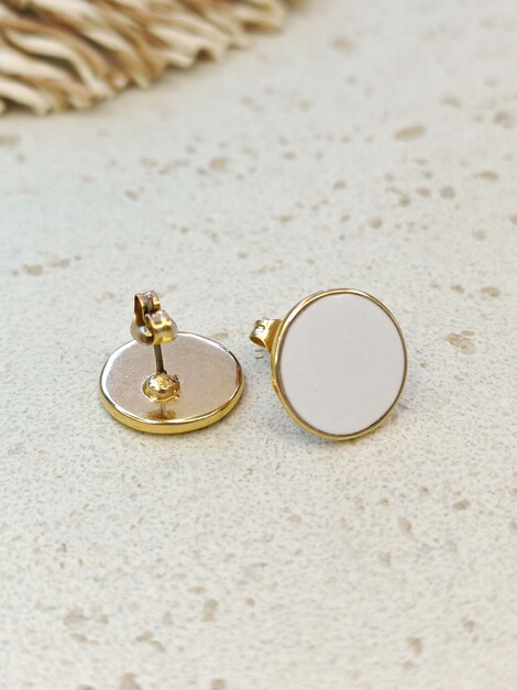White candy earrings