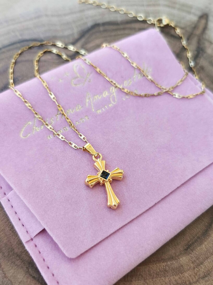 Black Cross necklace