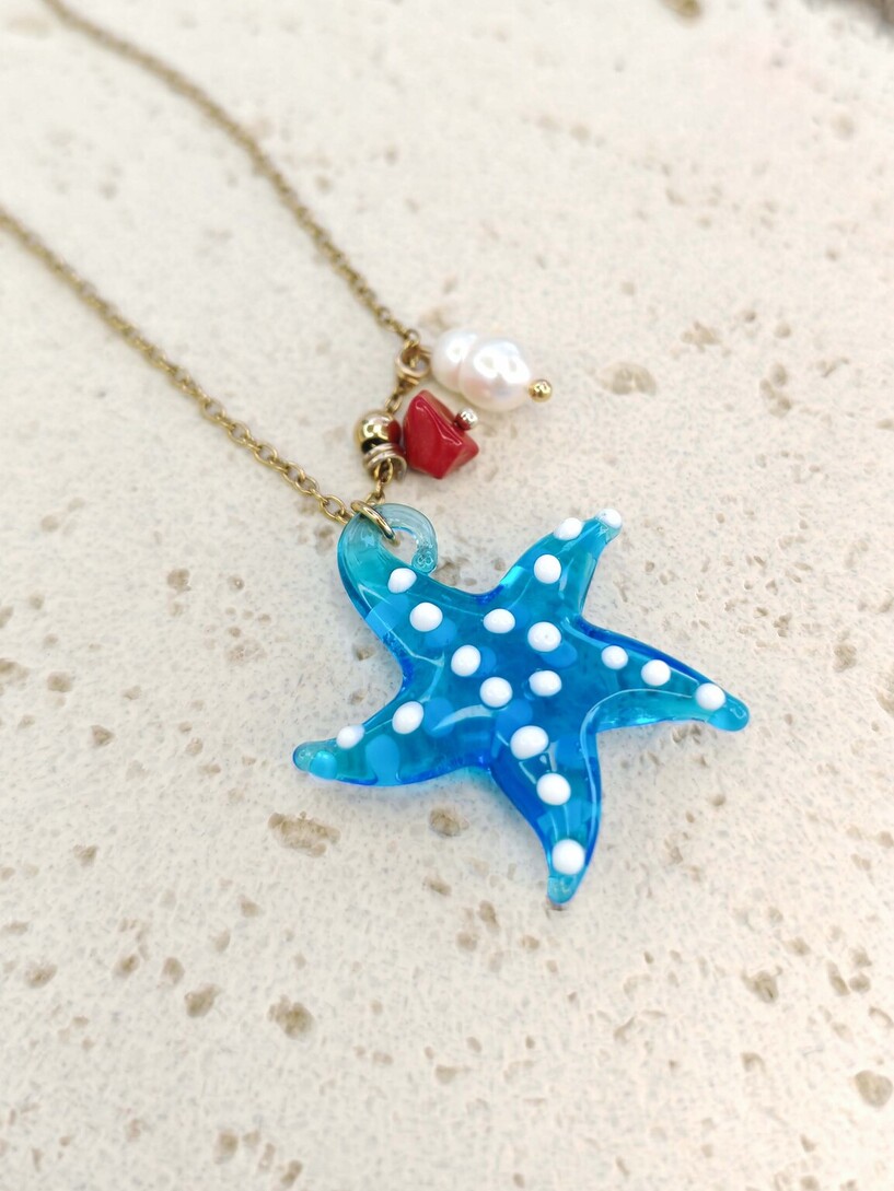 Murano starfish necklace 