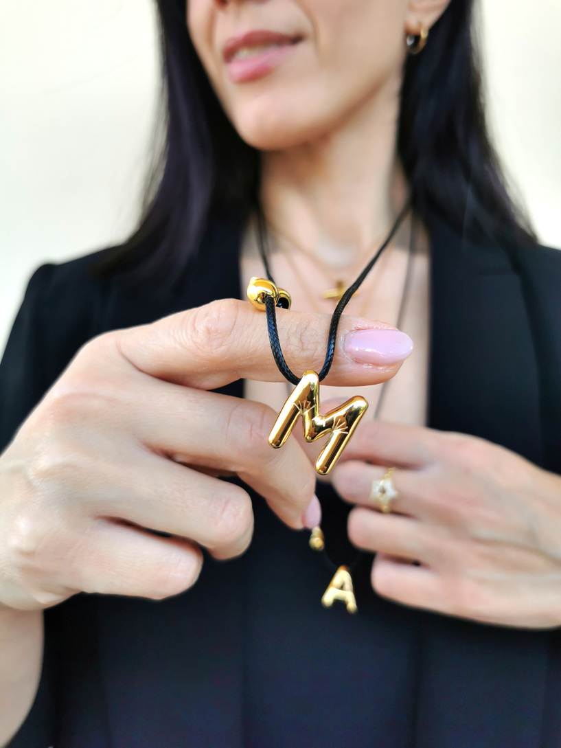 Balloon monogram necklace