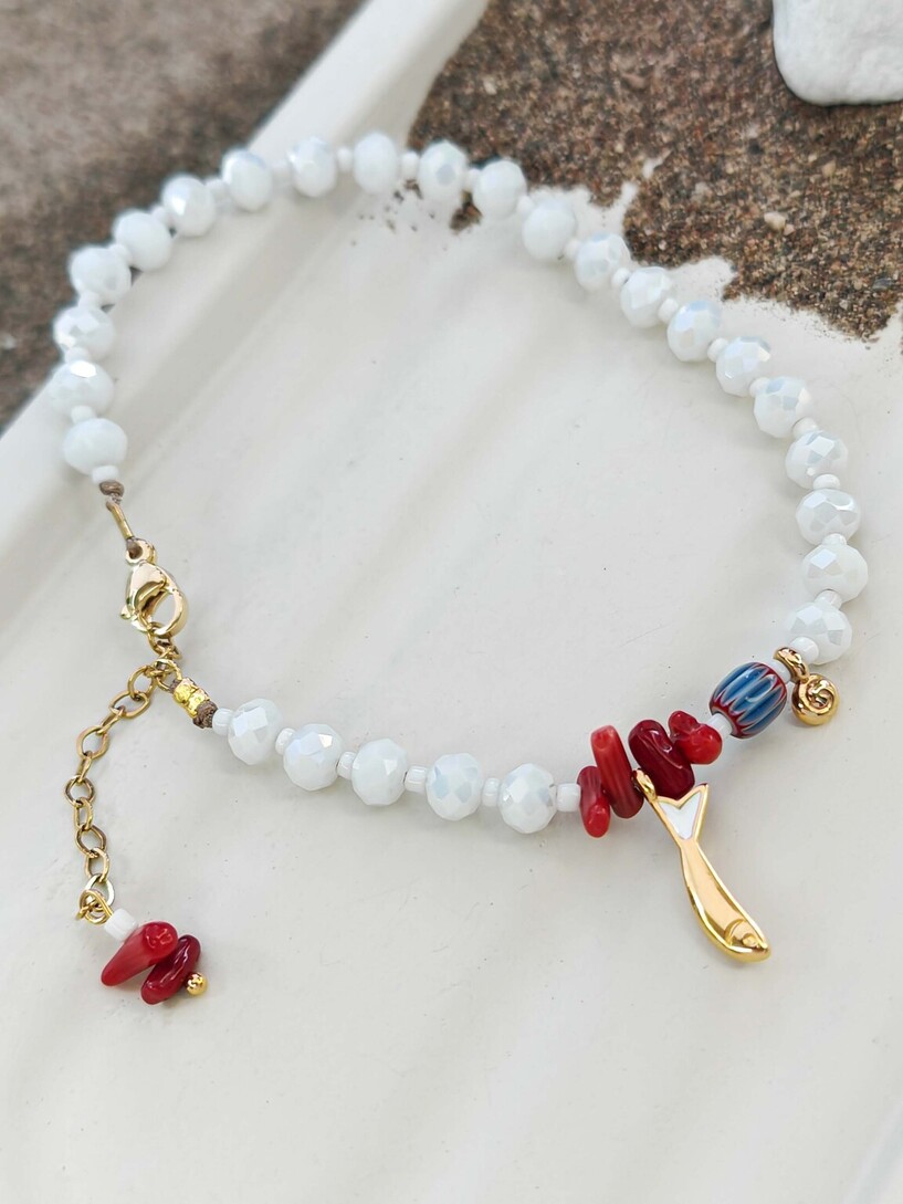 White fish anklet 