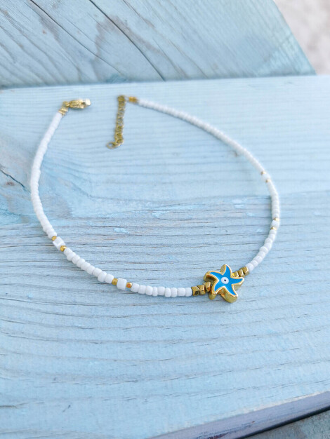 Blue Starfish anklet