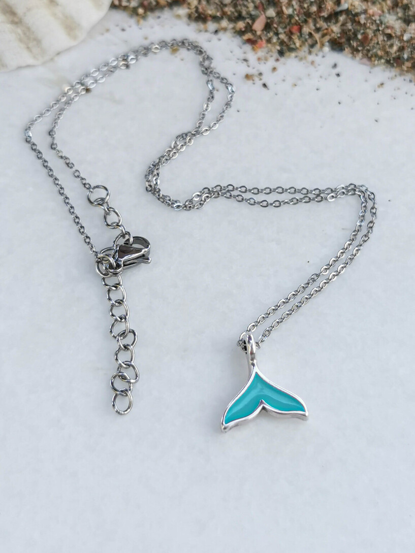 Blue mermaid necklace