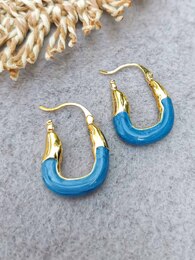Blue Jeans stainless steel earrings