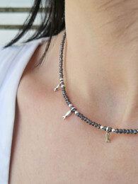 Pisces grey necklace