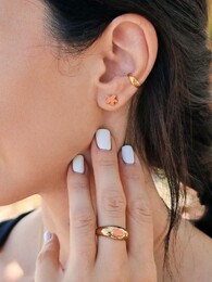Starfish coral earrings
