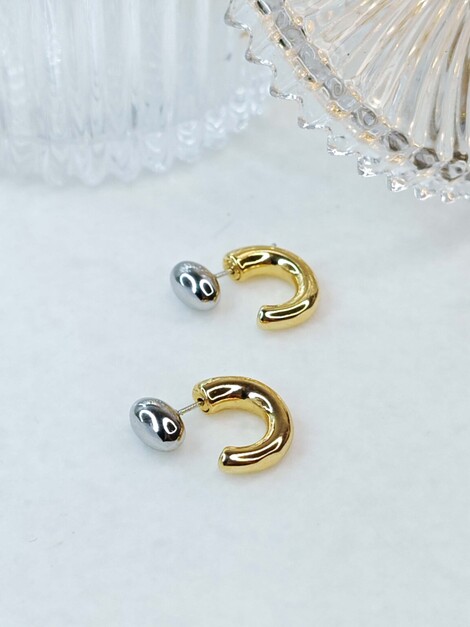 Two Faced stainless steel earrings