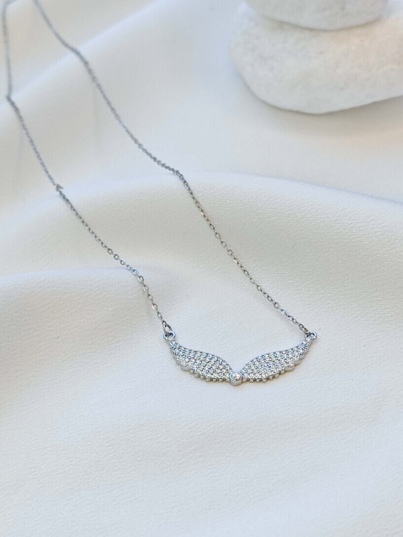 Angel silver necklace