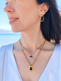 Black mermaid necklace