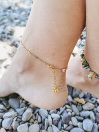Colorful chain anklet