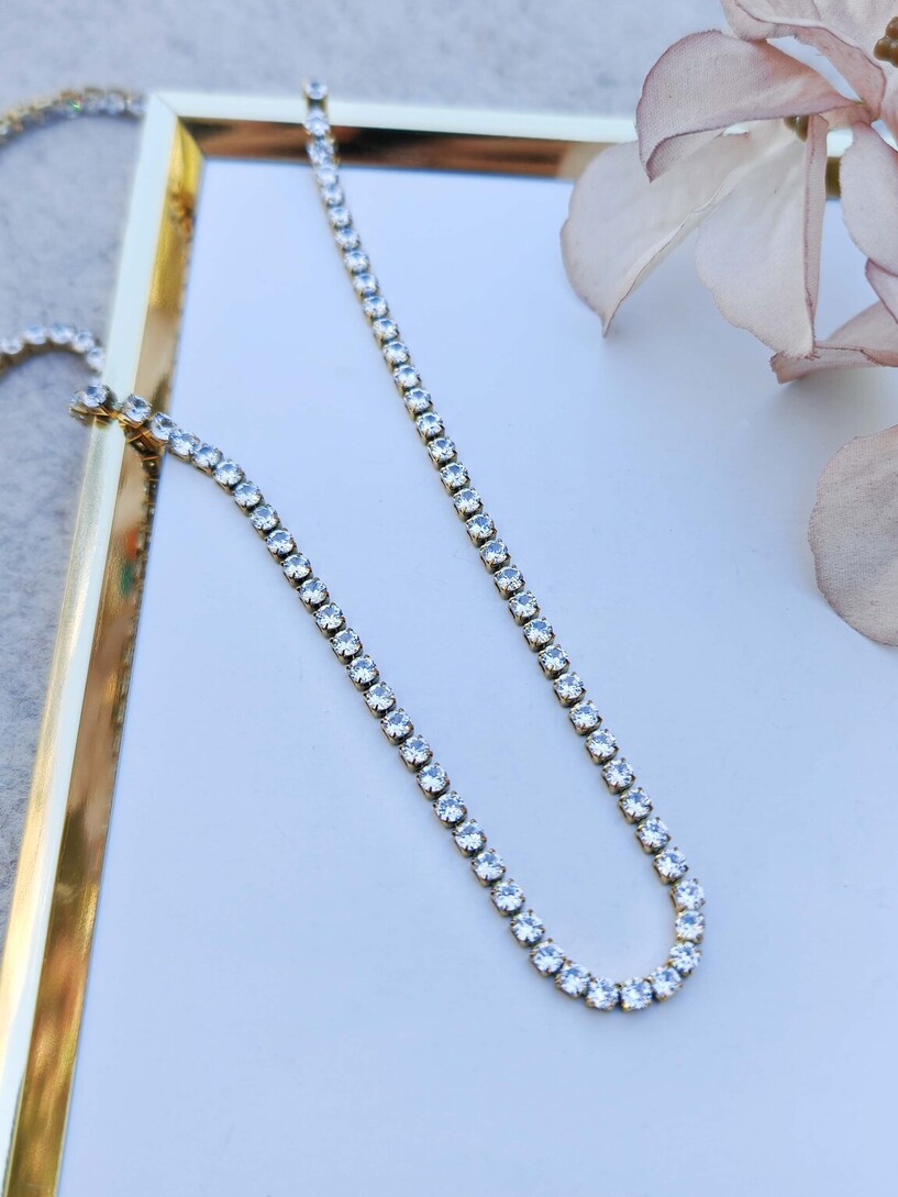 Railway stainless steel necklace