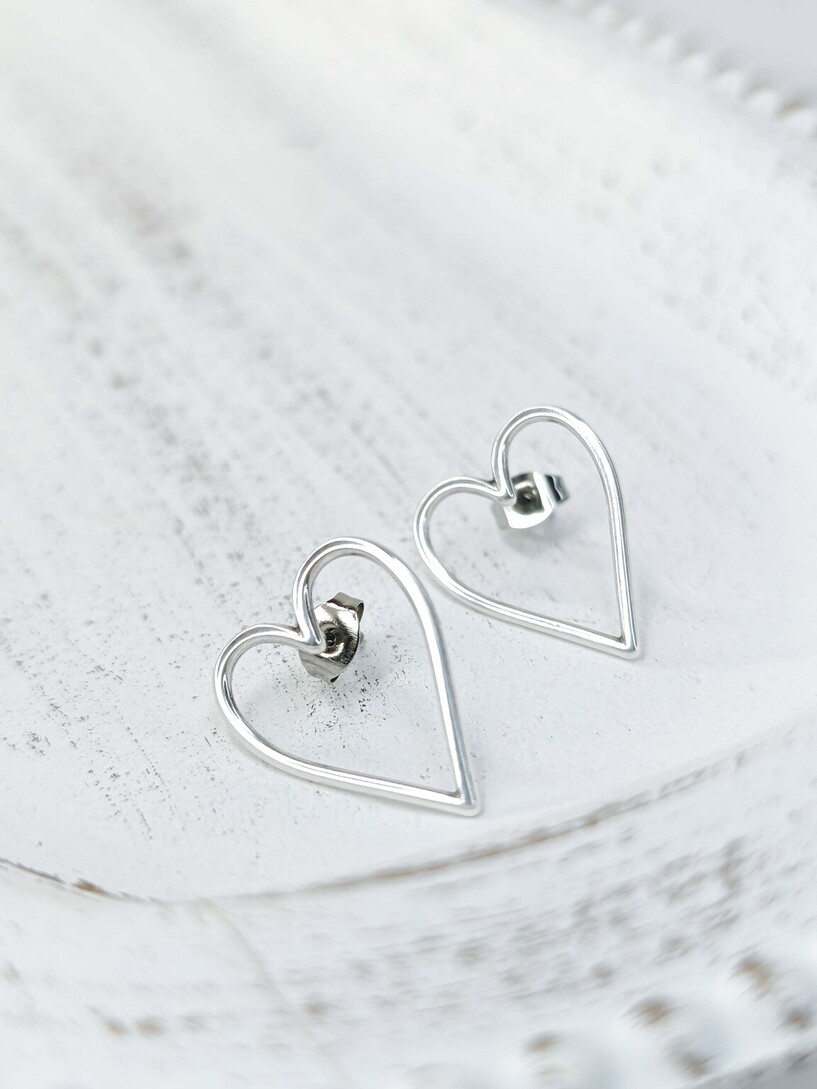 Silver hearts set 