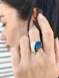 Black & White stainless steel ring