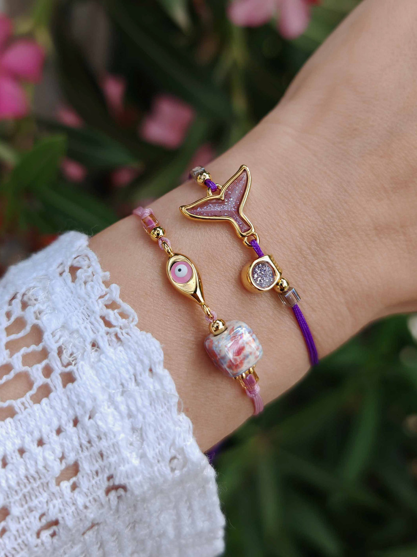Purple mermaid bracelet