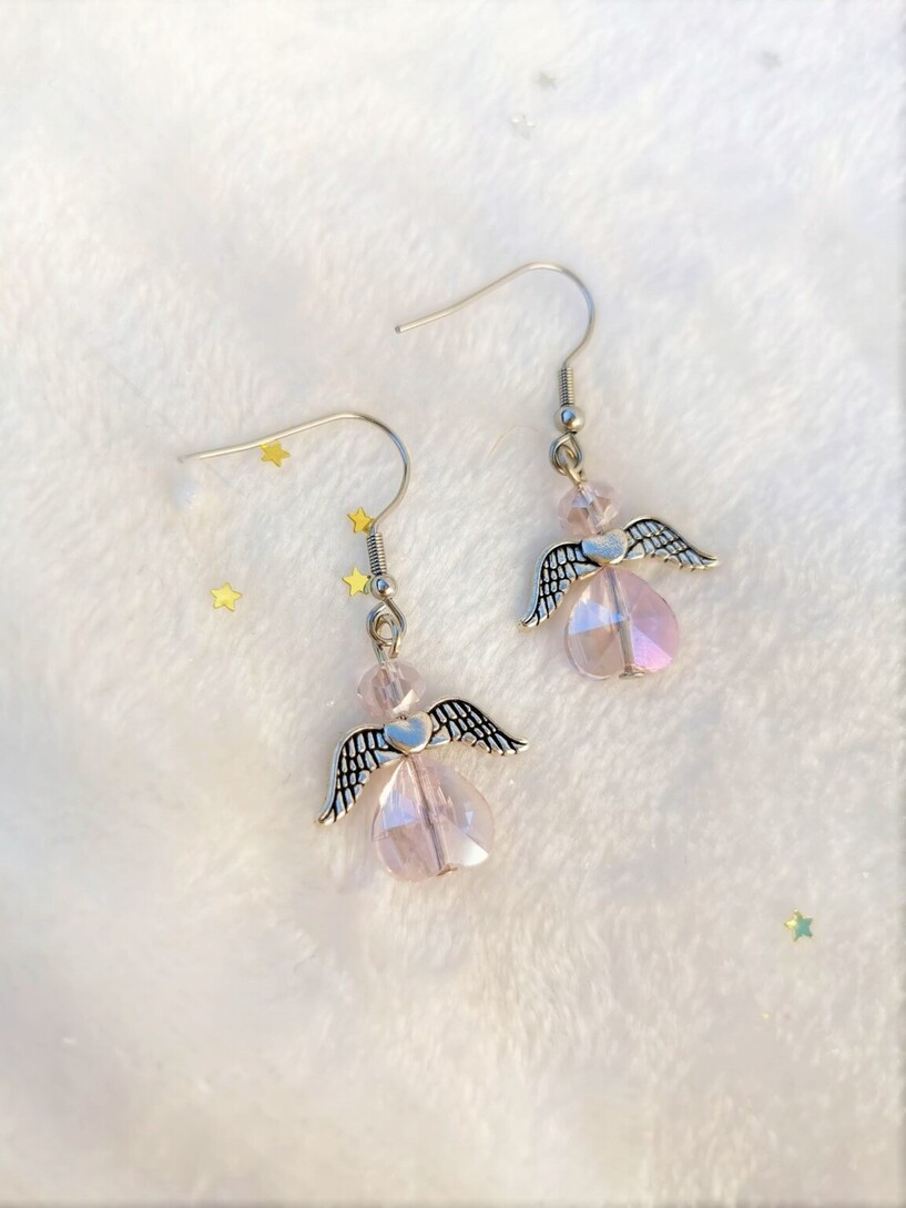 Αγγεlucky pink earrings