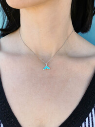Blue mermaid necklace