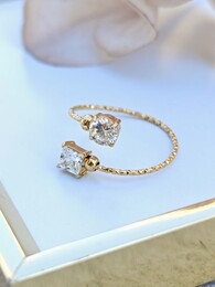 Glam stainless steel ring