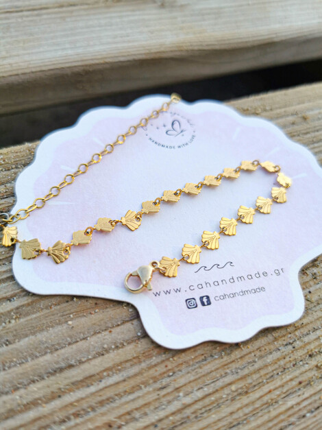 Seashell chain anklet