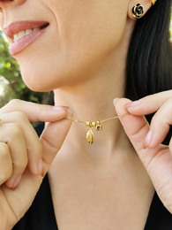 Falling leaf necklace