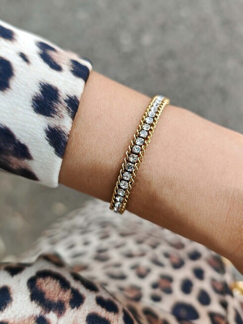 Sparkle stainless steel bracelet