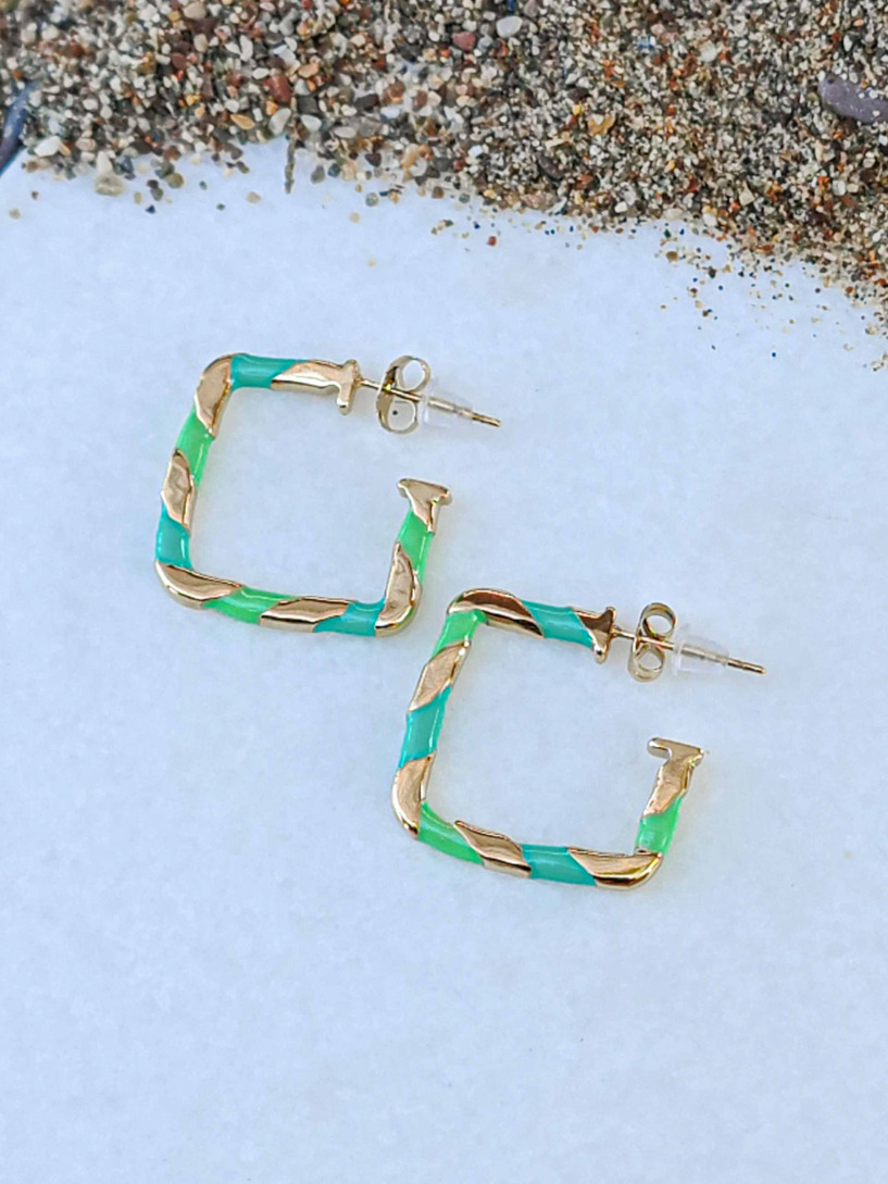 Braids stainless steel earrings