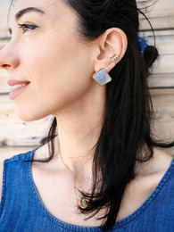 Blue Jeans stainless steel earrings